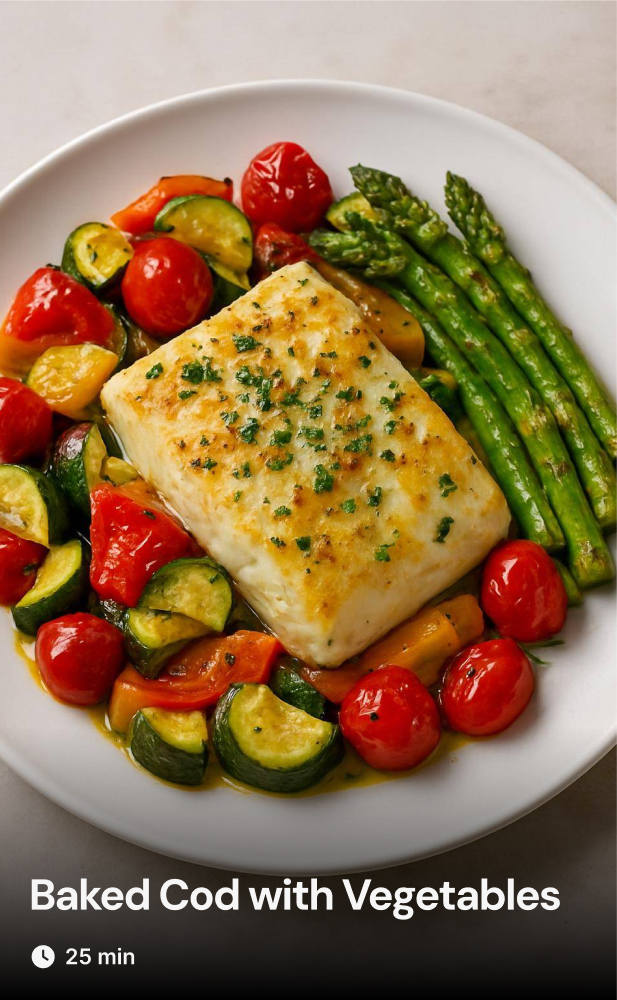 Baked Cod with Vegetables